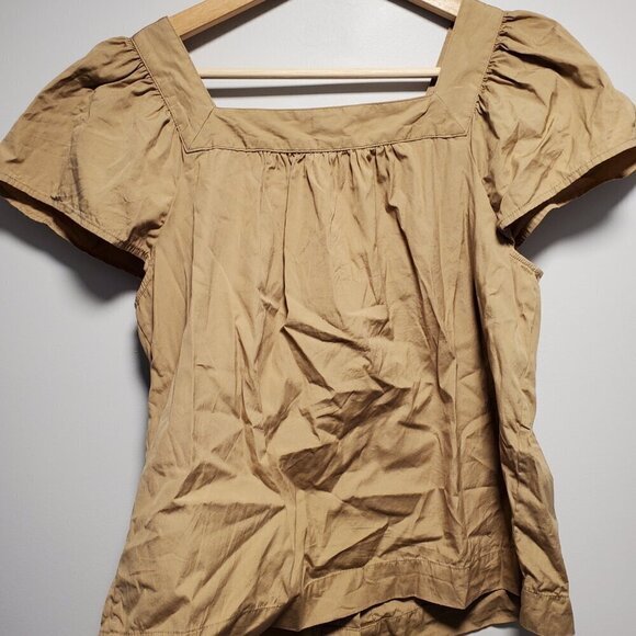 Gap Tan Small Cotton Cap Sleeve Top - Picture 4 of 4